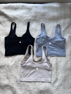 Lululemon Align tank white black grey set
